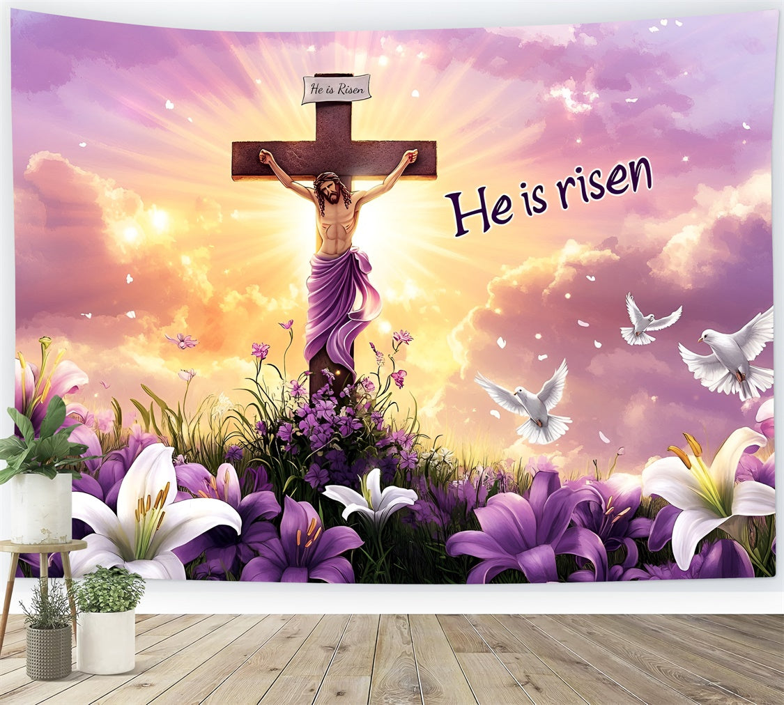 Easter Backdrop Ideas Jesus Resurrection Divine Light Backdrop UK CSH2-112