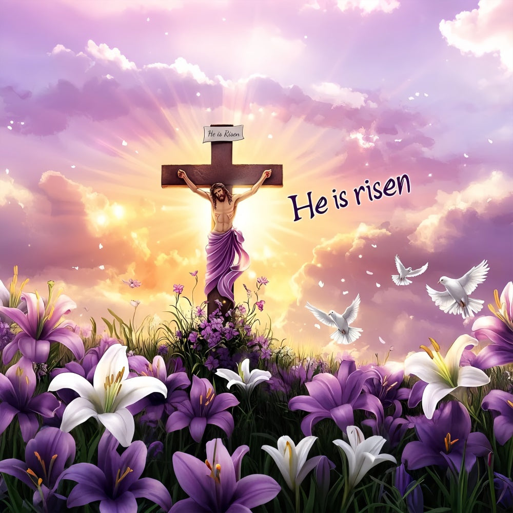 Easter Backdrop Ideas Jesus Resurrection Divine Light Backdrop UK CSH2-112