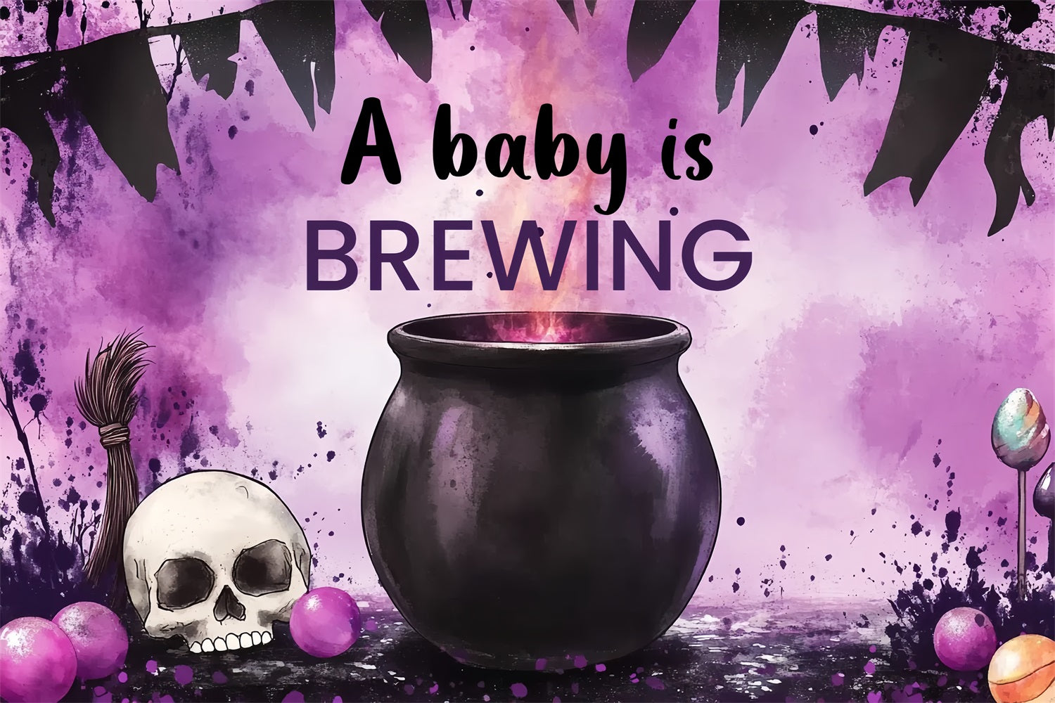 Backdrops For Baby Shower Halloween Magical Brewing Backdrop UK CSH2-118