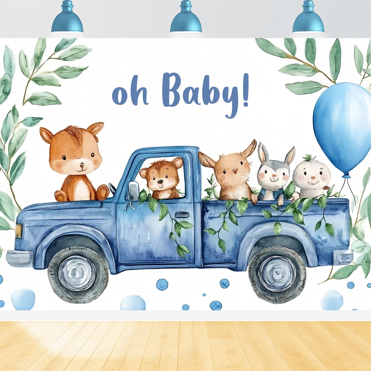 Backdrop Ideas For Baby Shower Woodland Friends Backdrop UK CSH2-120