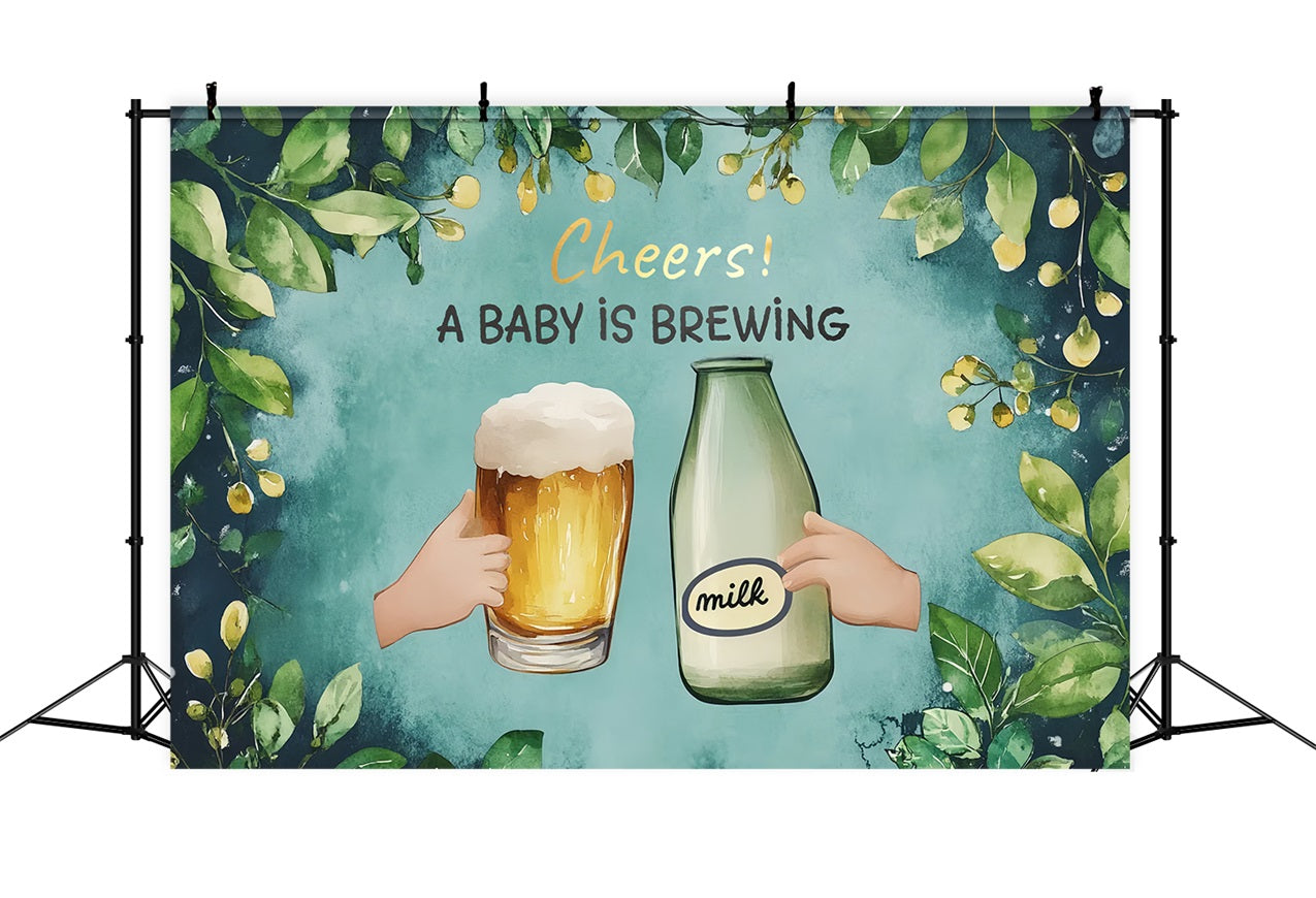 Baby Shower Backdrop Design Brewing Beer Milk Backdrop UK CSH2-136