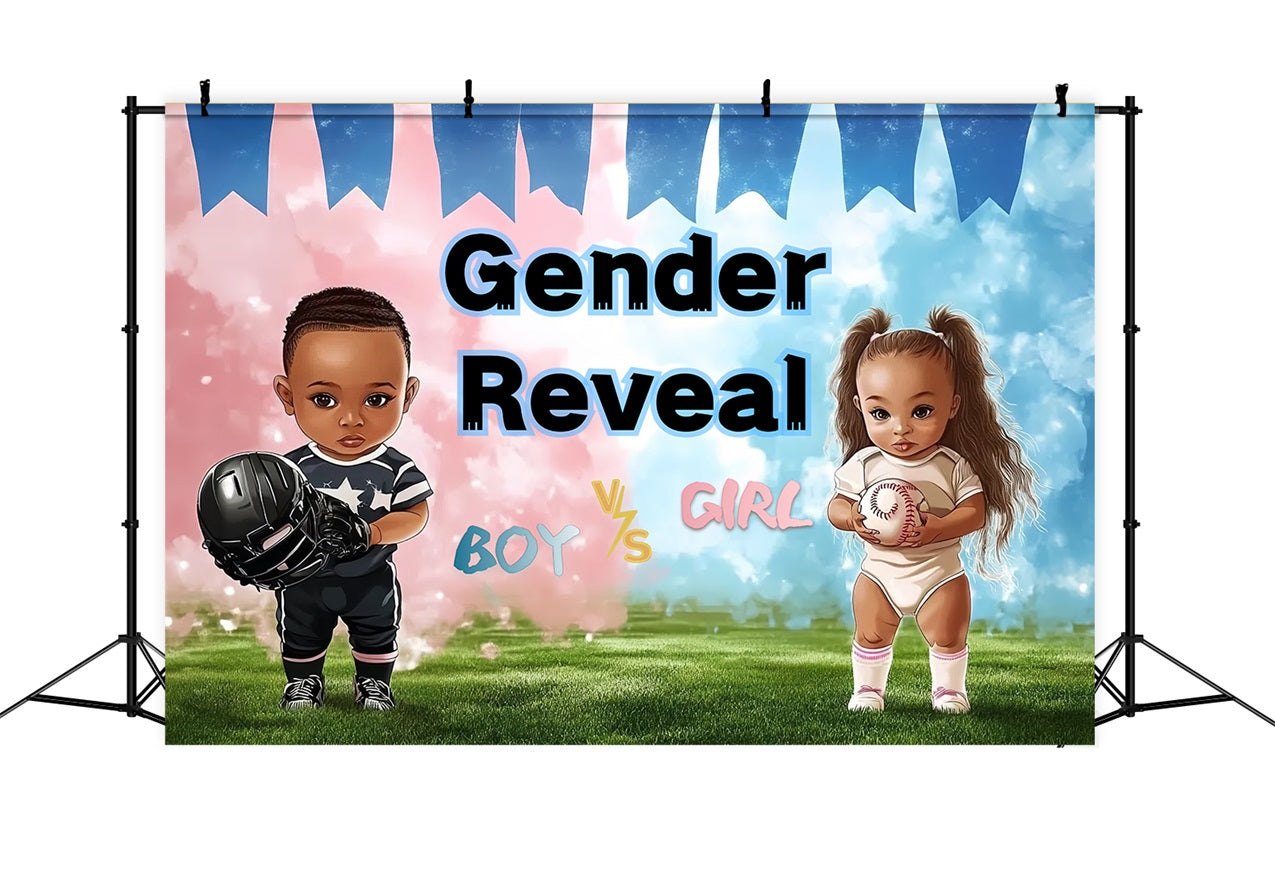 Sports Baby Shower Backdrop Gender Reveal Backdrop UK CSH2-152