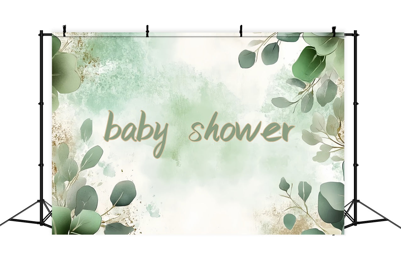 Baby Shower Photo Backdrop Ideas Bloom Greenery Backdrop UK CSH2-159