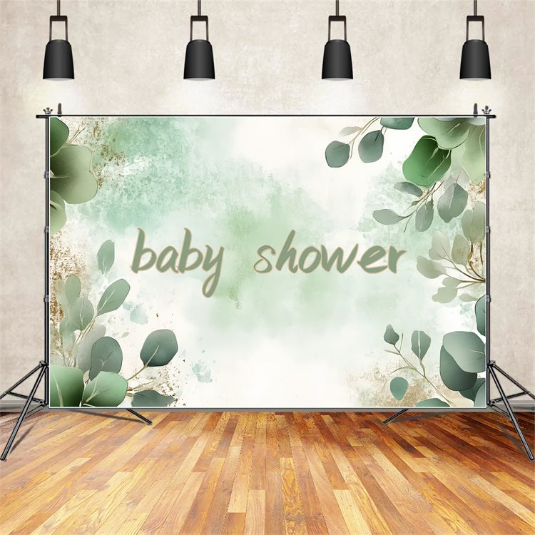 Baby Shower Photo Backdrop Ideas Bloom Greenery Backdrop UK CSH2-159