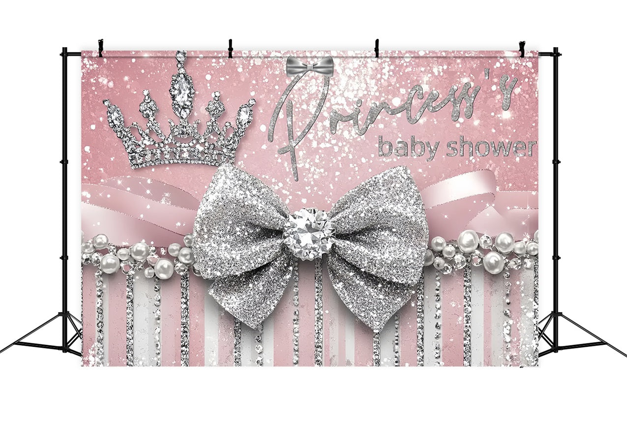 Baby Shower Photo Booth Backdrop Glitter Princess Crown Backdrop UK CSH2-160