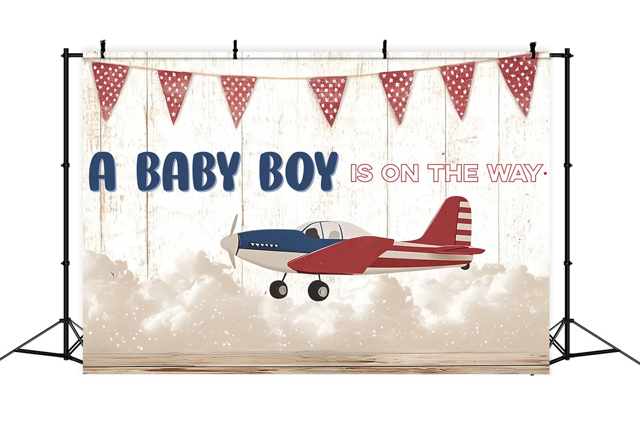 Backdrop For Baby Shower Baby Boy's Sky High Welcome Backdrop UK CSH2-203