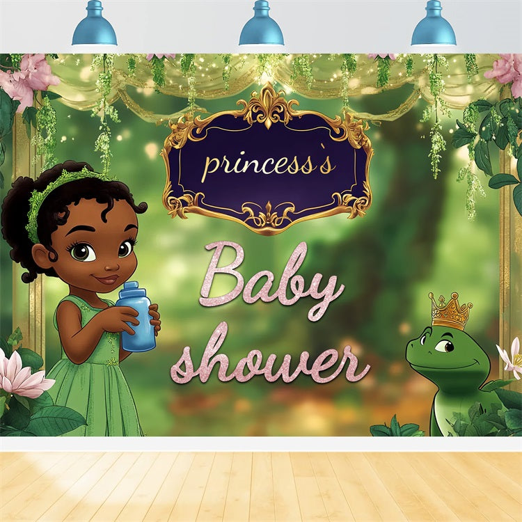 Baby Shower Photo Backdrop Enchanted Forest Princess Backdrop UK CSH2-208