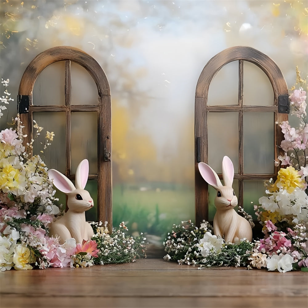 Easter Backdrops Photography Pastel Bunny Flower Garden Backdrop UK CSH2-23