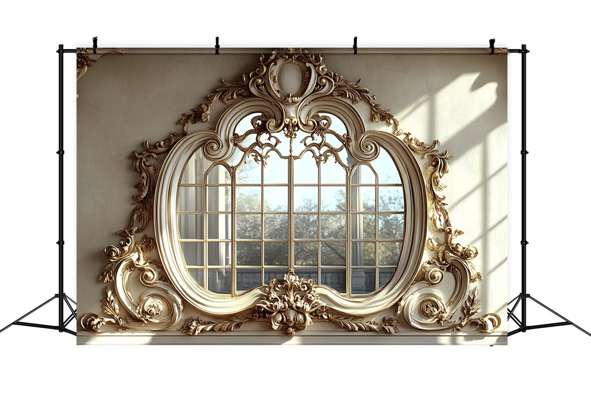 Vintage Wall Backdrop Golden Framed Luxurious Mirror Backdrop UK CSH2-245