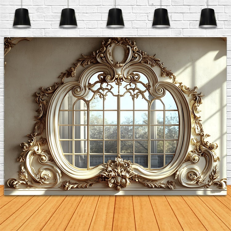 Vintage Wall Backdrop Golden Framed Luxurious Mirror Backdrop UK CSH2-245