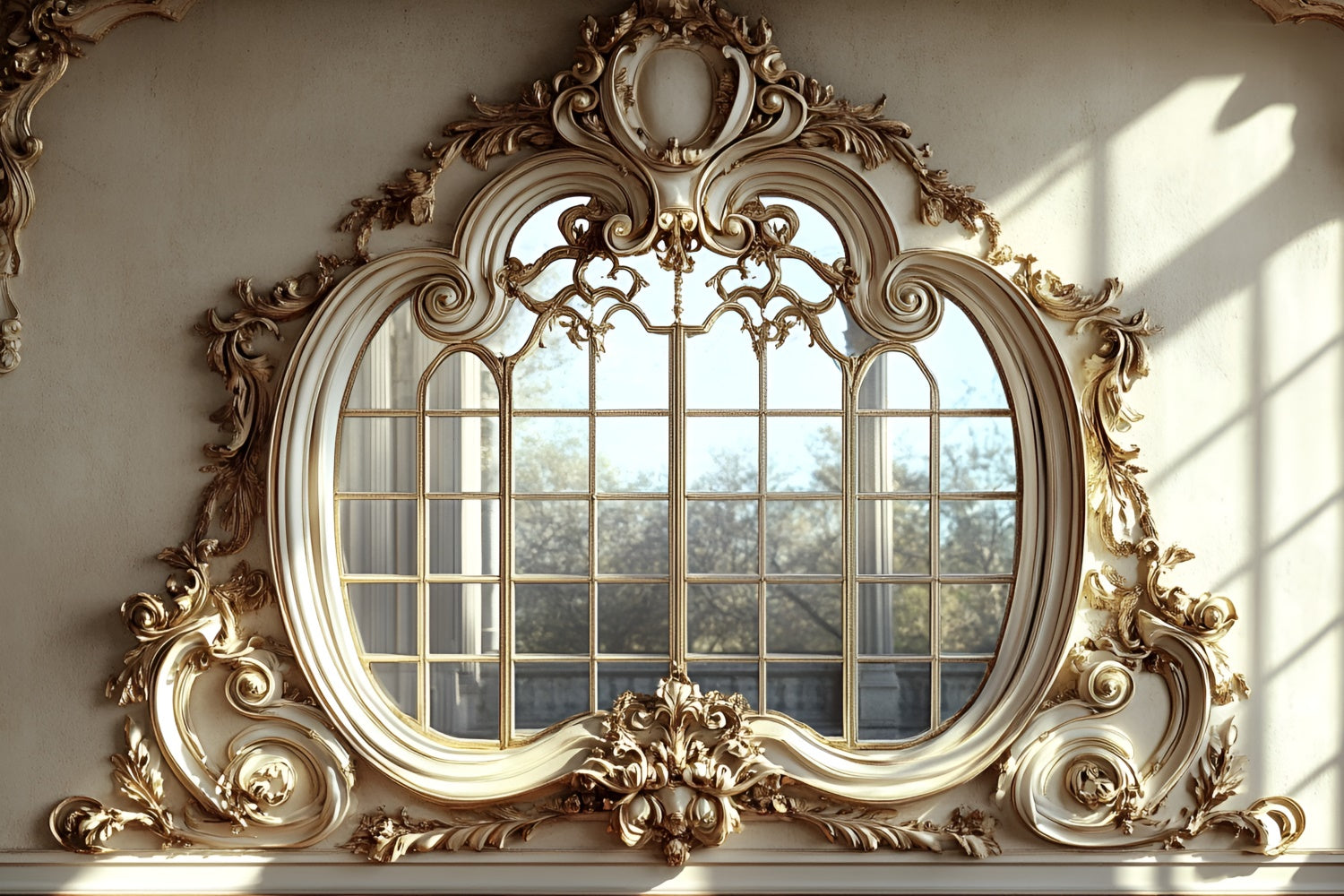 Vintage Wall Backdrop Golden Framed Luxurious Mirror Backdrop UK CSH2-245