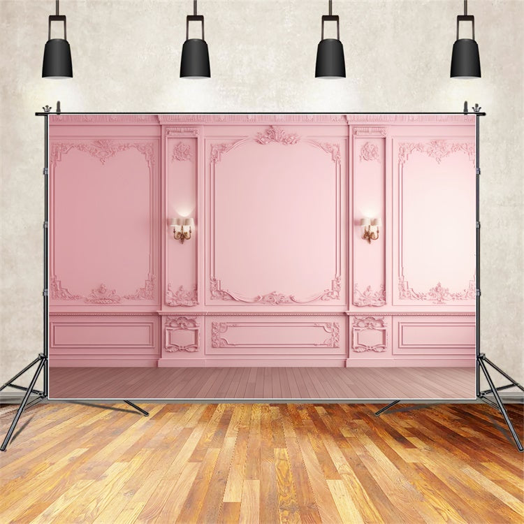 Vintage Wall Backdrop Ornate Romantic Pink Wall Backdrop UK CSH2-261