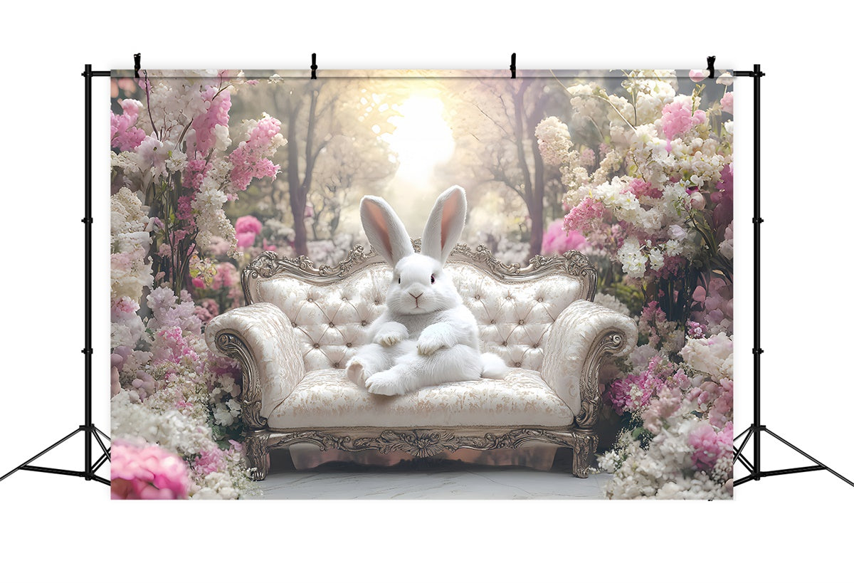 Easter Photo Backdrop Tranquil Spring Garden Rabbit Backdrop UK CSH2-33