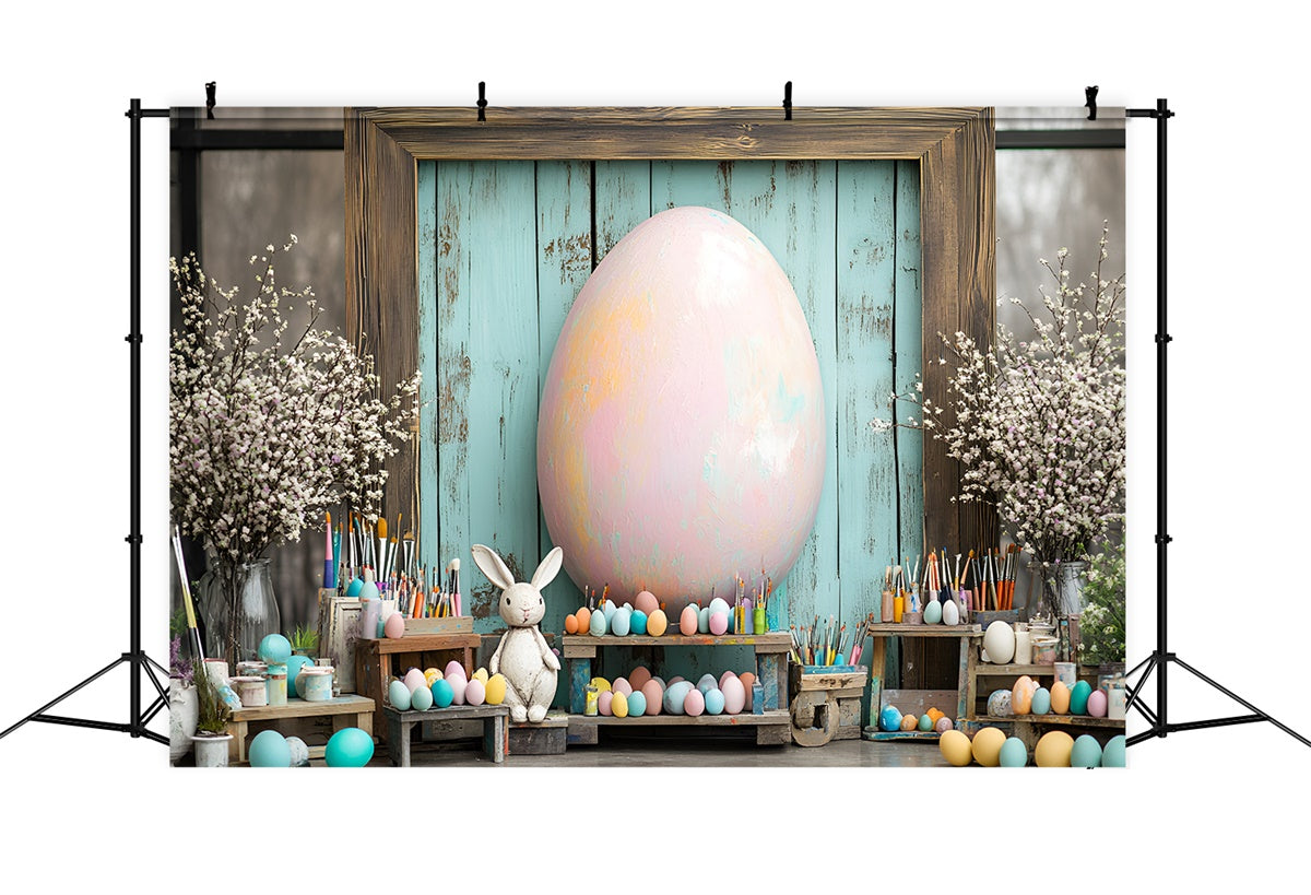 Photography Backdrop Easter Painted Eggs Art Corner Backdrop UK CSH2-34