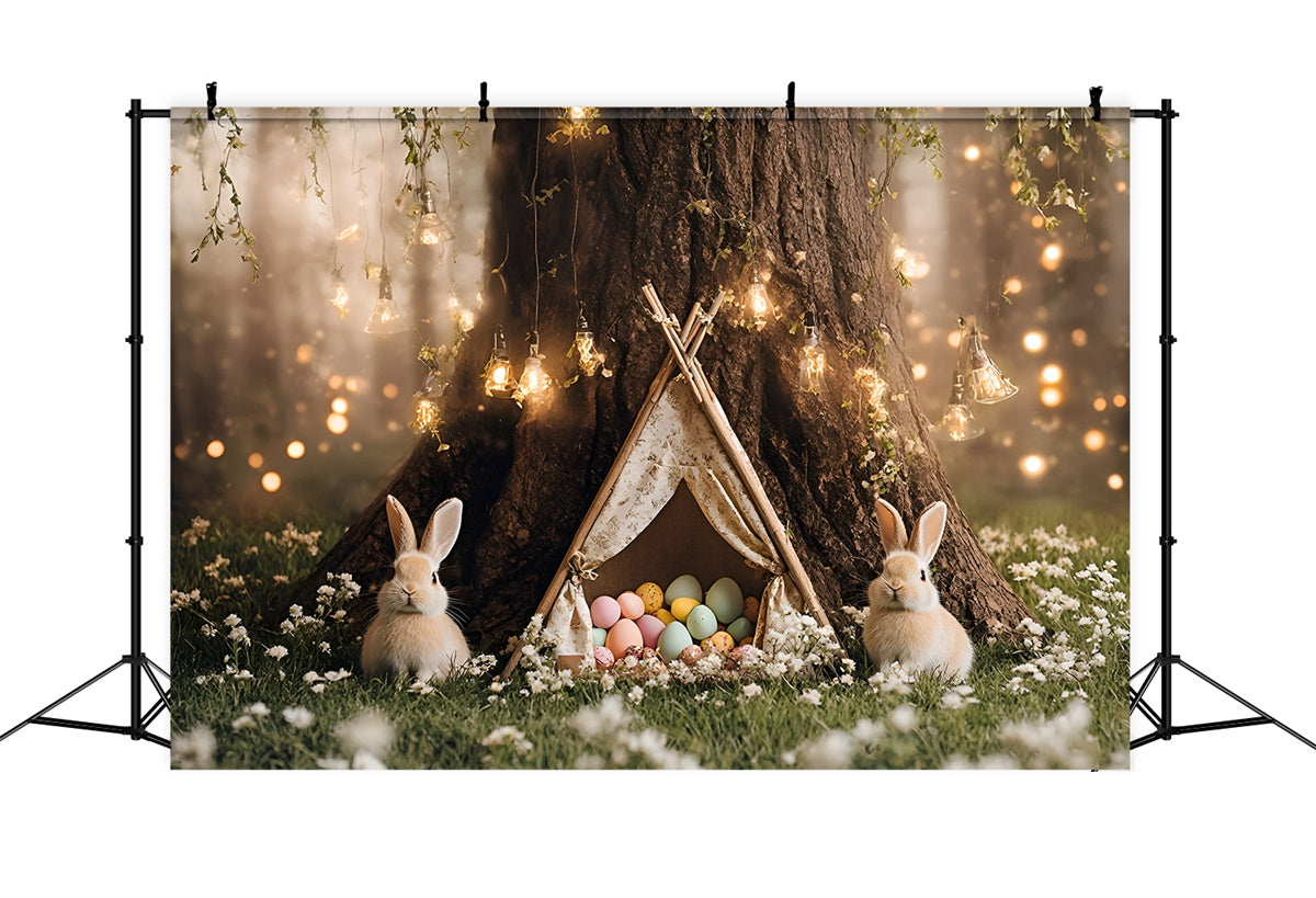 Easter Backdrops Ideas Magical Bunny Cozy Tent Backdrop UK CSH2-35