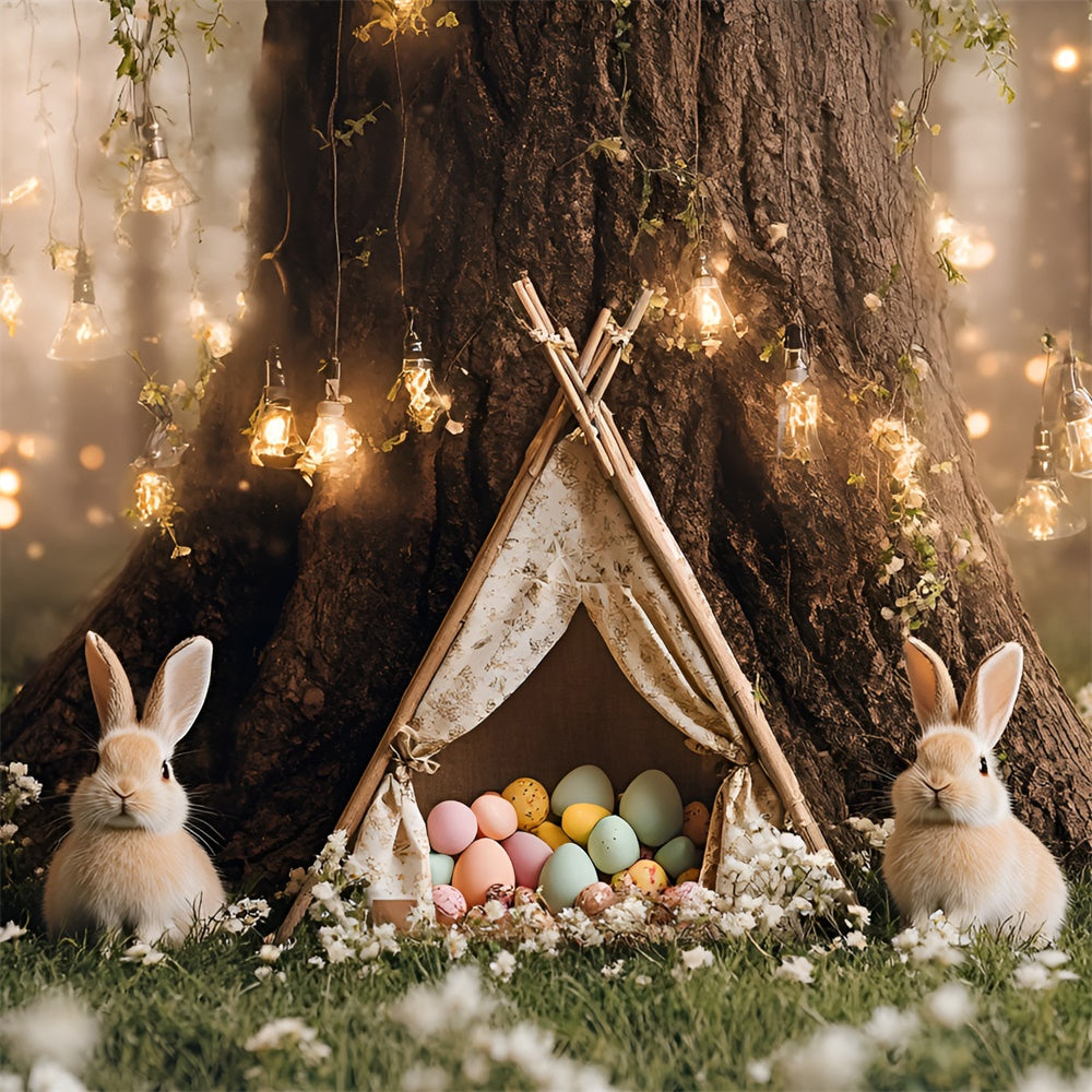 Easter Backdrops Ideas Magical Bunny Cozy Tent Backdrop UK CSH2-35