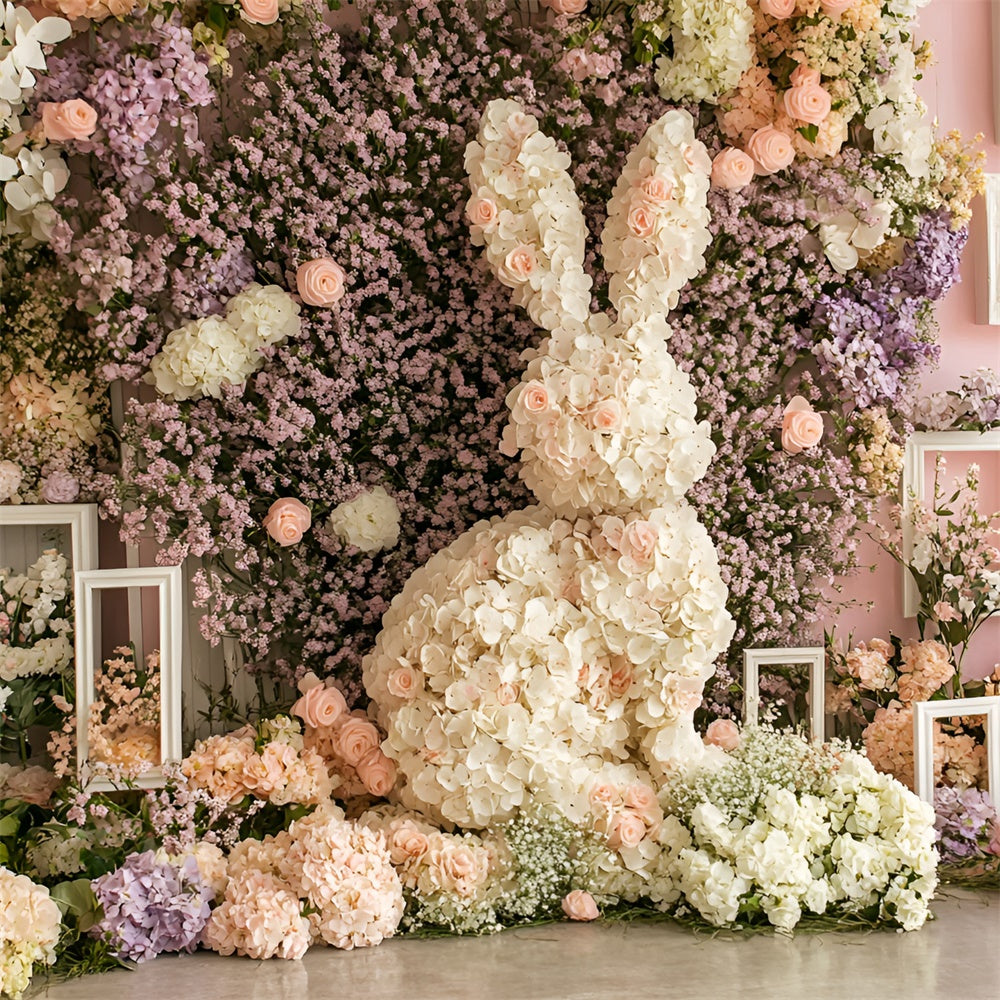 Easter Photography Backdrops Spring Garden Flower Bunny Backdrop UK CSH2-38