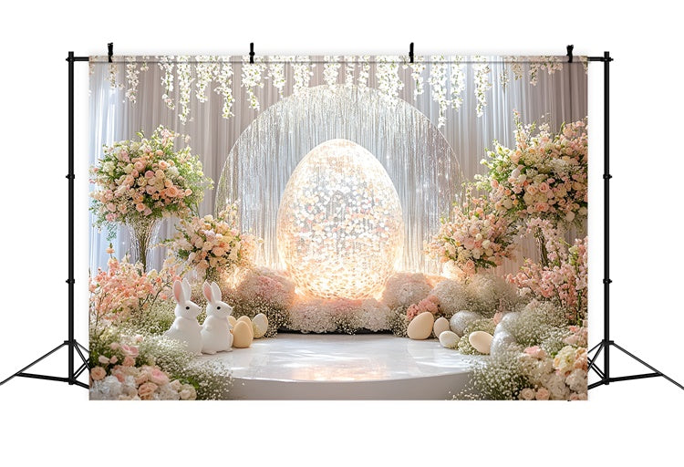 Easter Backdrop Dreamy Spring Scene Glowing Eggs Backdrop UK CSH2-42