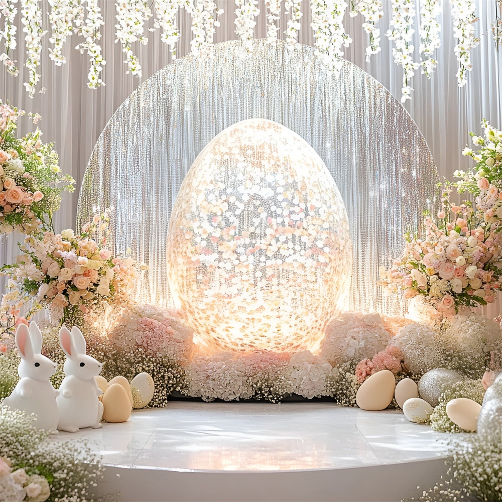 Easter Backdrop Dreamy Spring Scene Glowing Eggs Backdrop UK CSH2-42