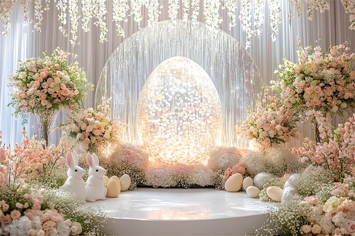 Easter Backdrop Dreamy Spring Scene Glowing Eggs Backdrop UK CSH2-42