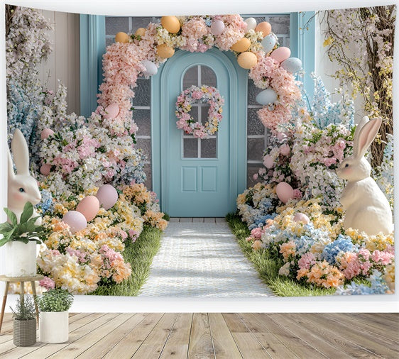 Easter Backdrops For Photography Spring Blossom Gateway Eggs Backdrop UK CSH2-46