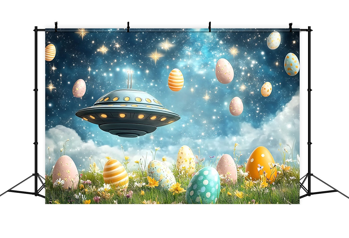 Easter Backdrop Photography Easter Space Egg Adventure Backdrop UK CSH2-49