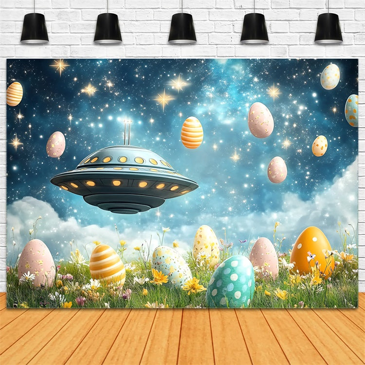 Easter Backdrop Photography Easter Space Egg Adventure Backdrop UK CSH2-49