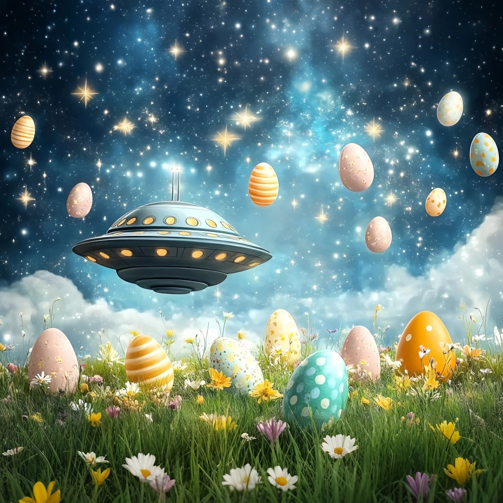 Easter Backdrop Photography Easter Space Egg Adventure Backdrop UK CSH2-49