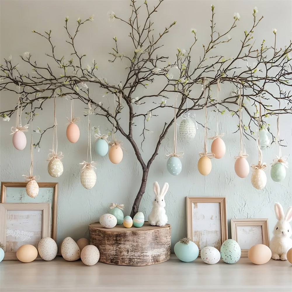 Easter Backdrops Photography Spring Bunny Egg Tree Backdrop UK CSH2-51