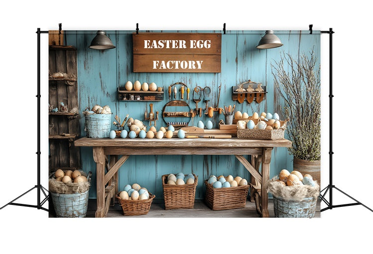 Easter Photo Backdrop Creative Easter Egg Factory Backdrop UK CSH2-55