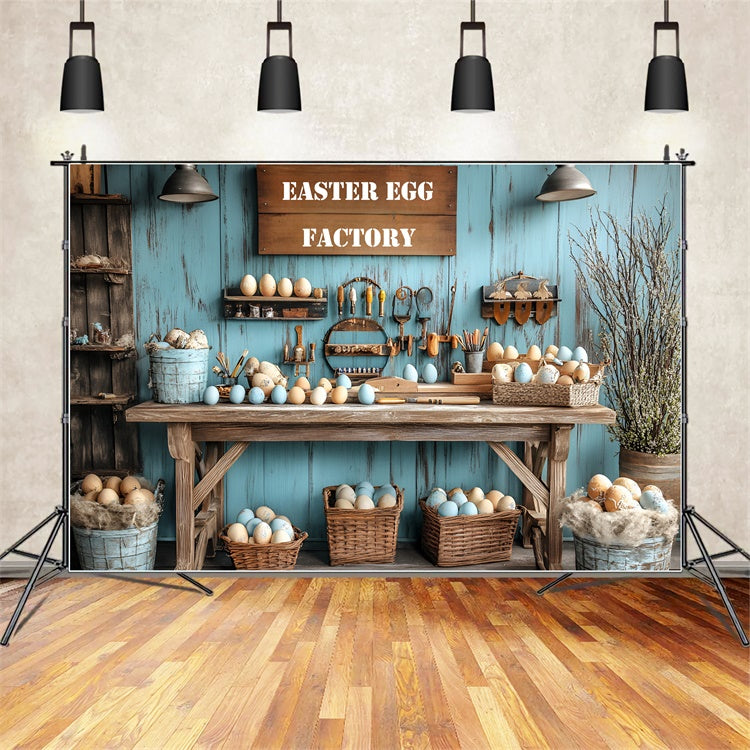 Easter Photo Backdrop Creative Easter Egg Factory Backdrop UK CSH2-55