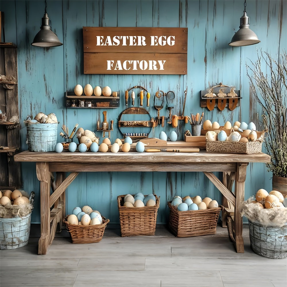 Easter Photo Backdrop Creative Easter Egg Factory Backdrop UK CSH2-55