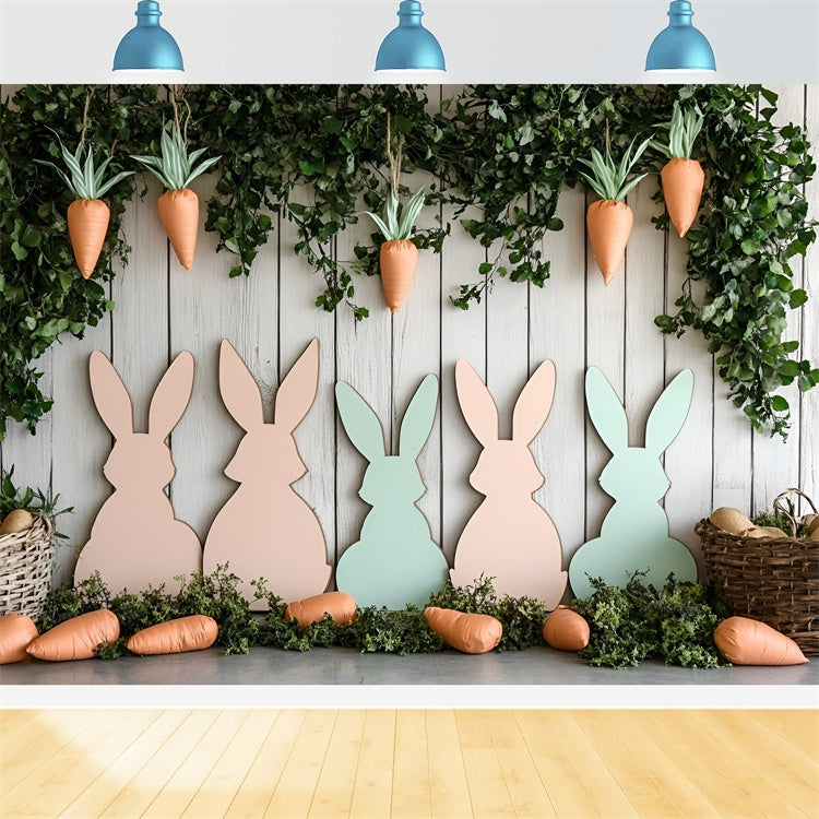 Easter Backdrops Ideas Carrot-Themed Bunny Display Backdrop UK CSH2-56