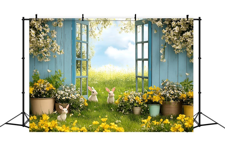 Easter Backdrop Photography Spring Bunny Sunny Meadow Backdrop UK CSH2-64