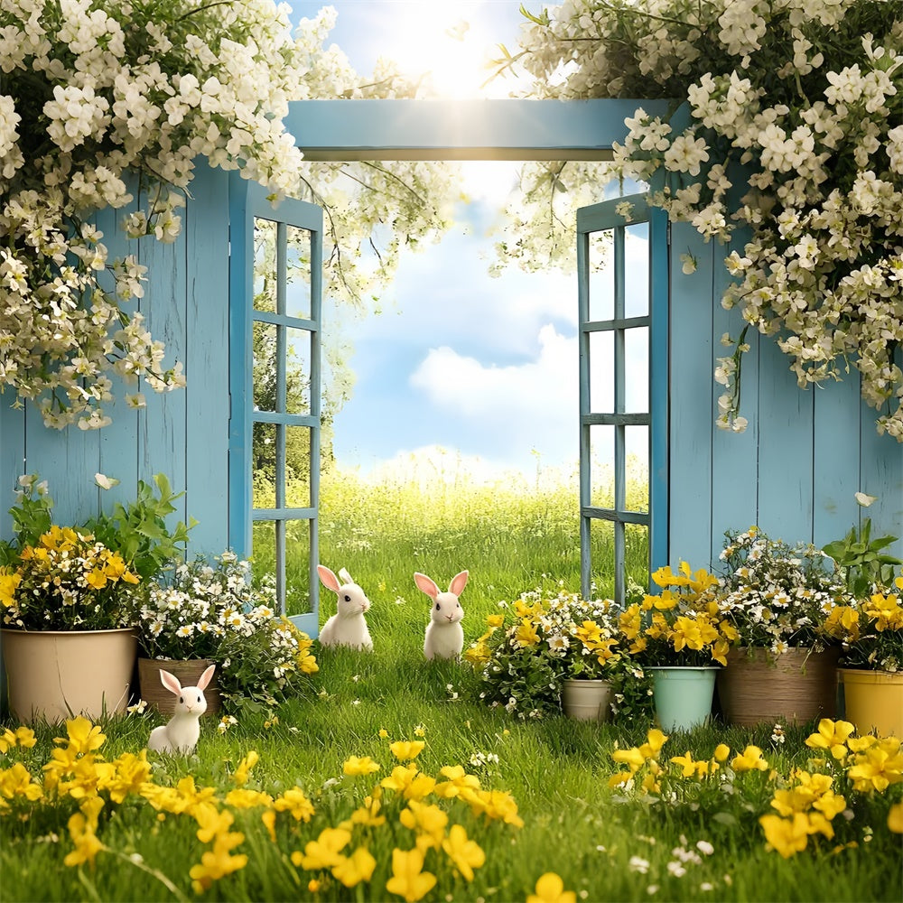 Easter Backdrop Photography Spring Bunny Sunny Meadow Backdrop UK CSH2-64