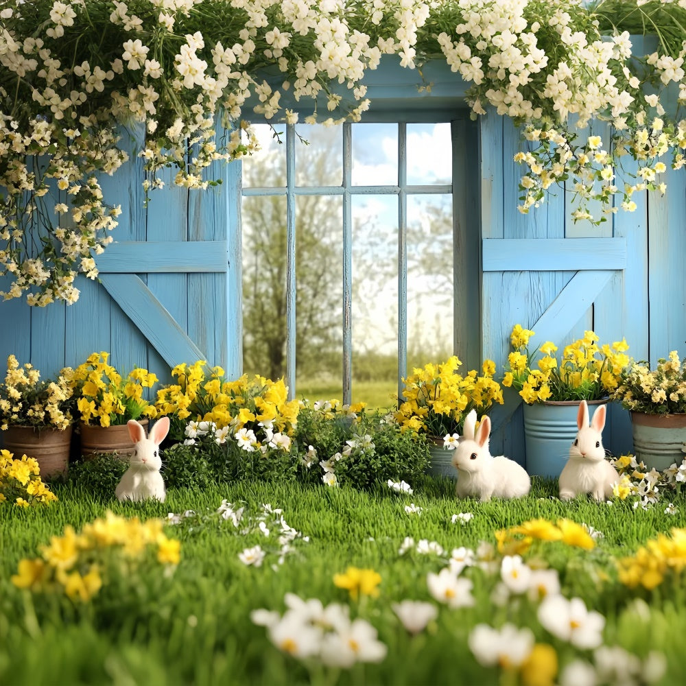 Photography Easter Backdrop Golden Bloom Bunny Meadow Backdrop UK CSH2-65