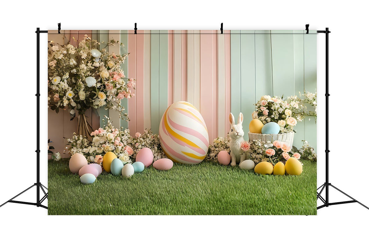 Easter Photo Backdrop Pastel Bunny Egg Celebration Backdrop UK CSH2-71