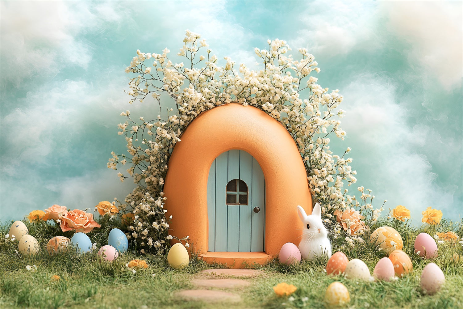 Easter Backdrops Photography Dreamy Pastel Bunny Haven Backdrop UK CSH2-72