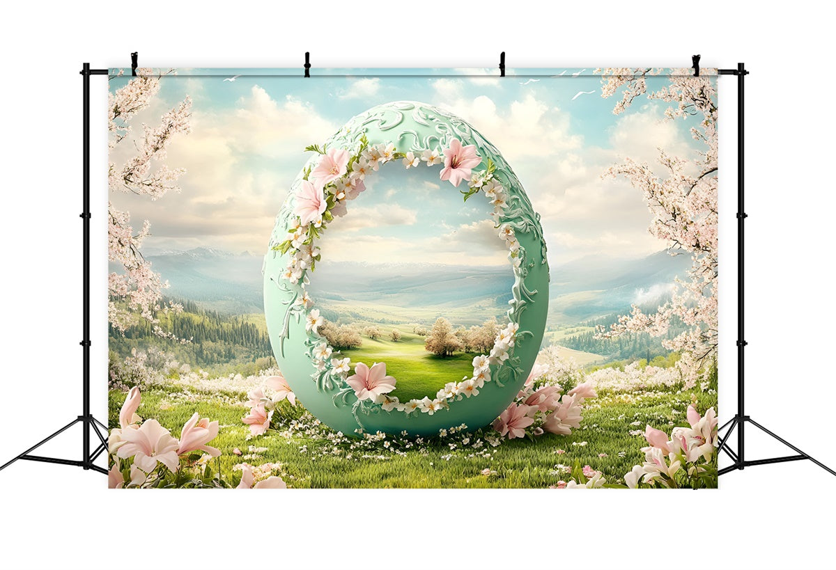 Easter Backdrops Photography Pastel Bloom Meadow Egg Backdrop UK CSH2-74