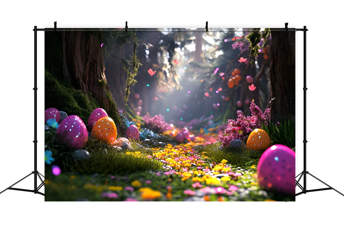 Photo Backdrops For Easter Fantasy Forest Egg Trail Backdrop UK CSH2-82