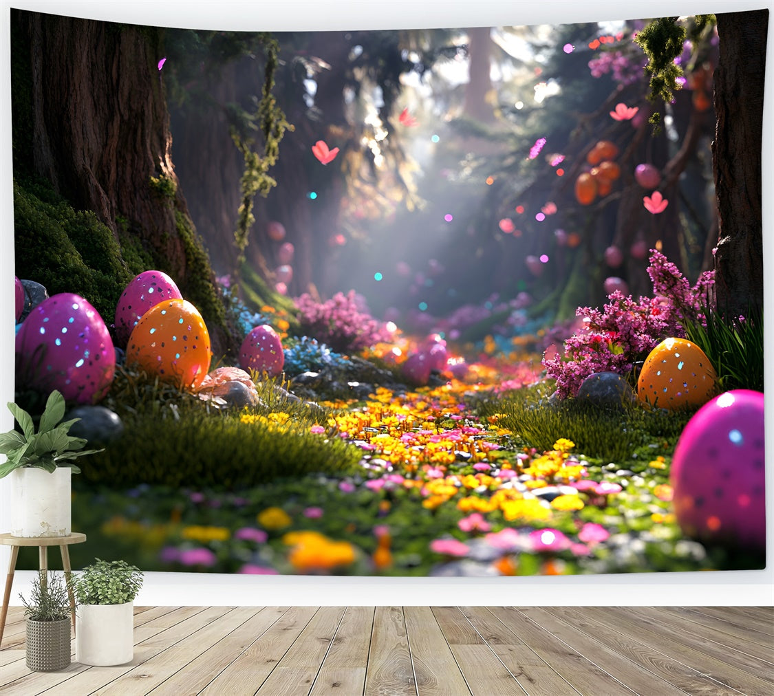 Photo Backdrops For Easter Fantasy Forest Egg Trail Backdrop UK CSH2-82