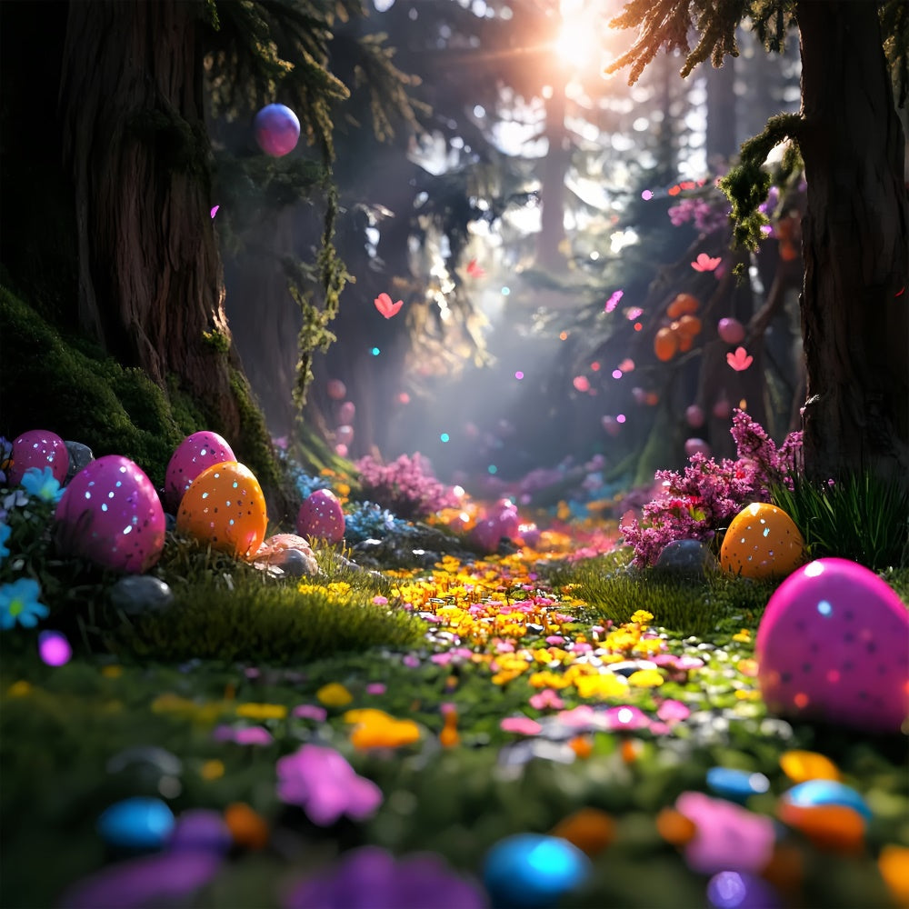 Photo Backdrops For Easter Fantasy Forest Egg Trail Backdrop UK CSH2-82