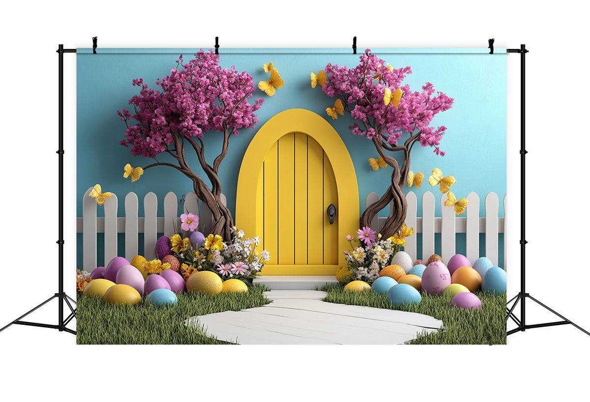 Easter Backdrop Ideas Spring Fairy Tale Yellow Arch Backdrop UK CSH2-90