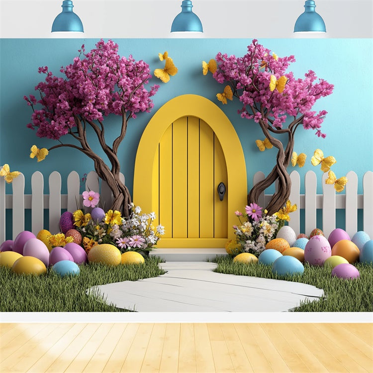 Easter Backdrop Ideas Spring Fairy Tale Yellow Arch Backdrop UK CSH2-90