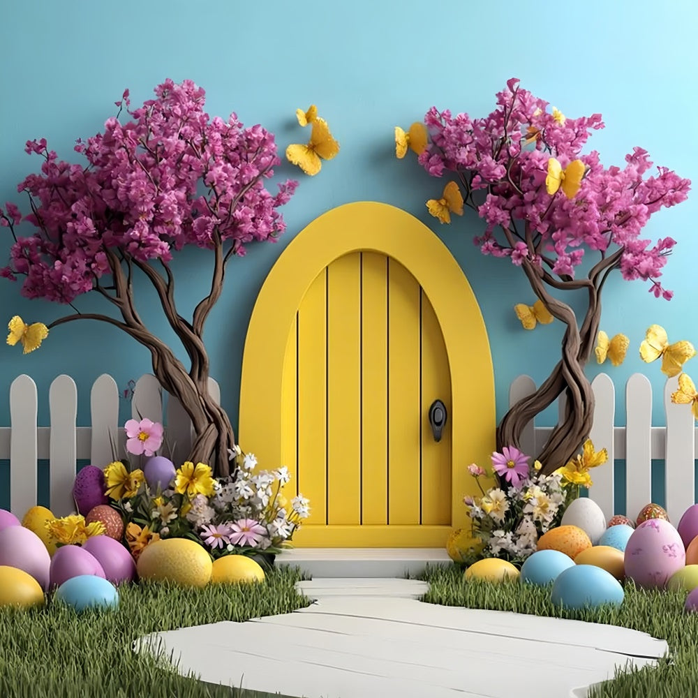 Easter Backdrop Ideas Spring Fairy Tale Yellow Arch Backdrop UK CSH2-90