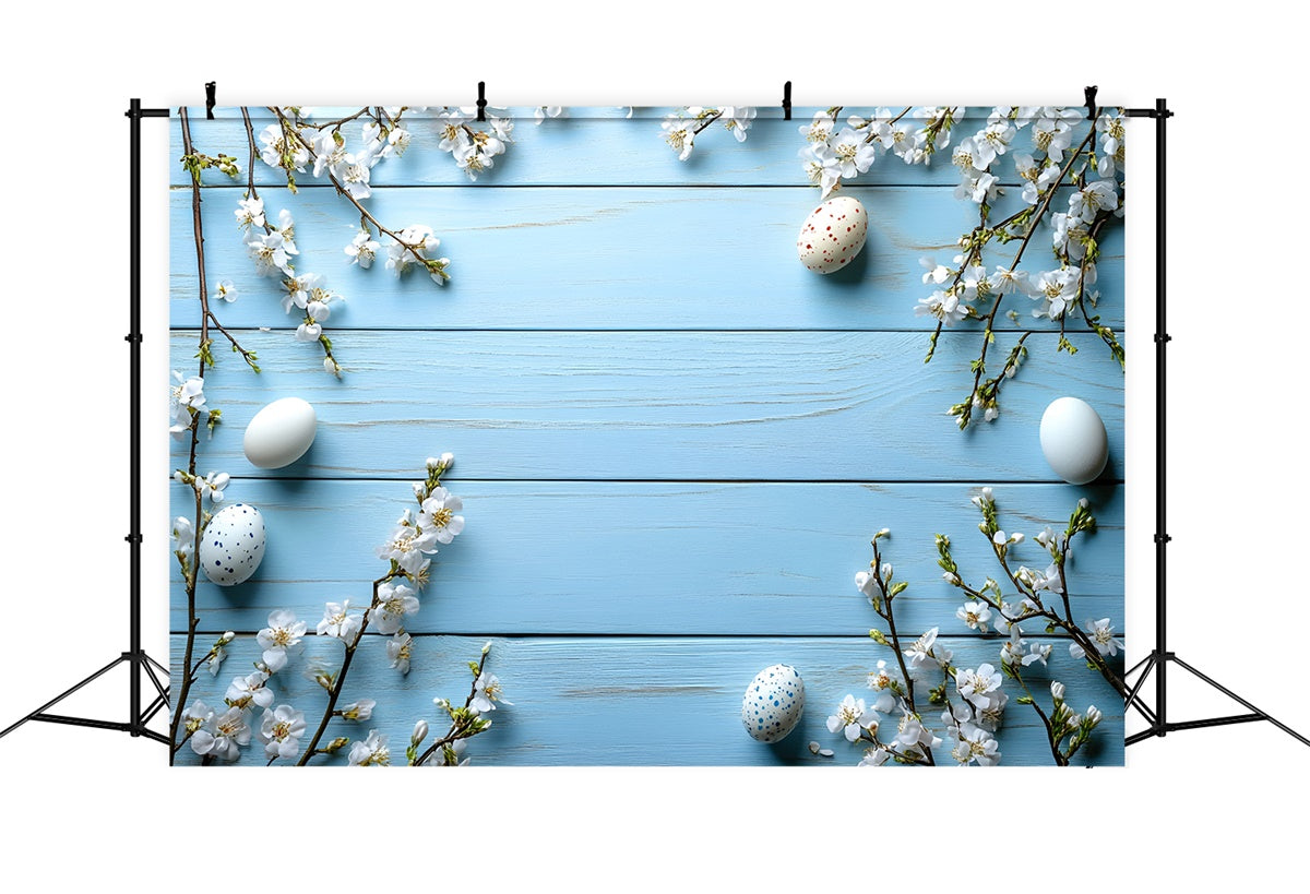 Easter Backdrops Photography Pastel Blue Easter Blossom Backdrop UK CSH2-99