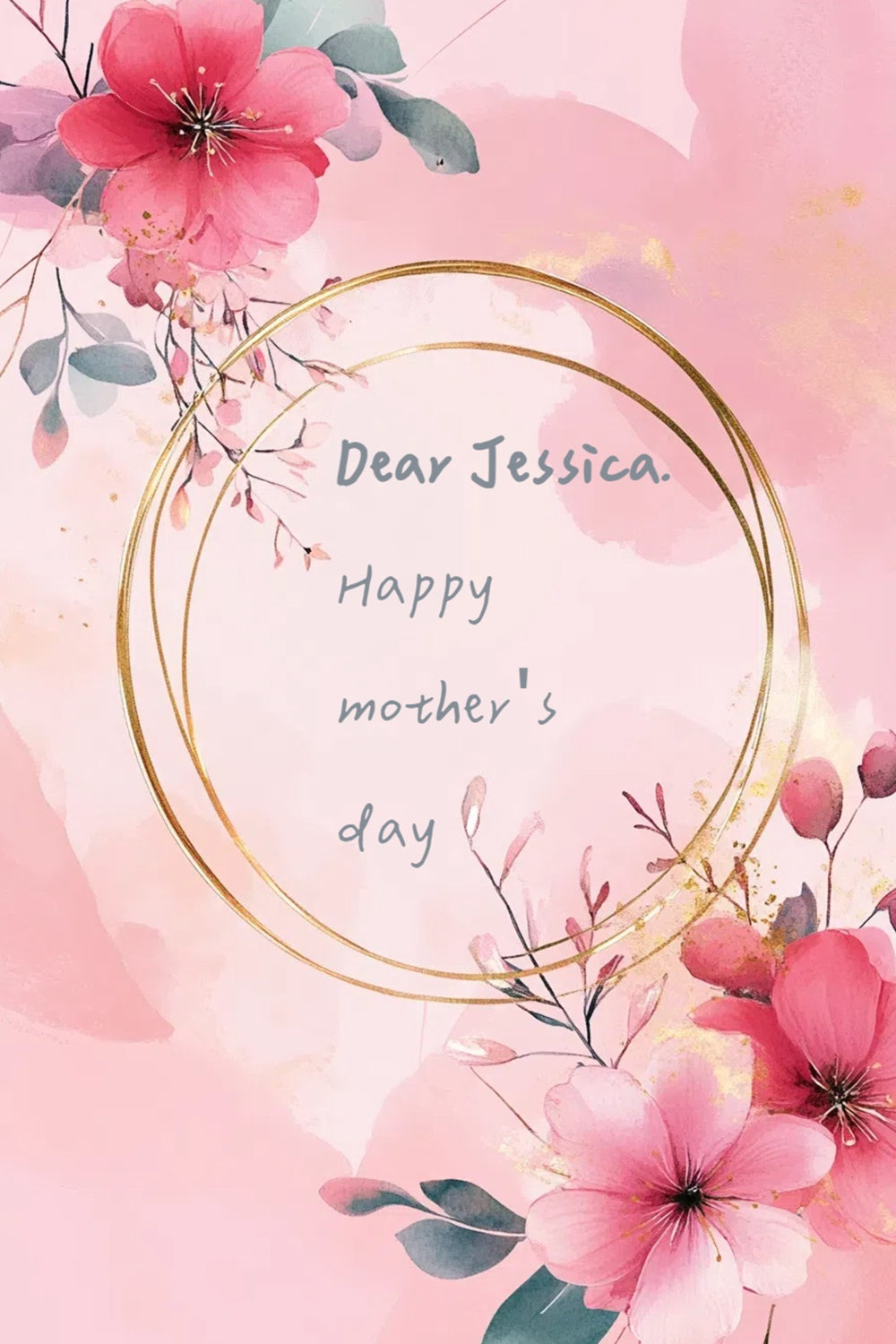 Mothers Day Photo Backdrop Delicate Floral Frame Custom Backdrop UK CSH3-107