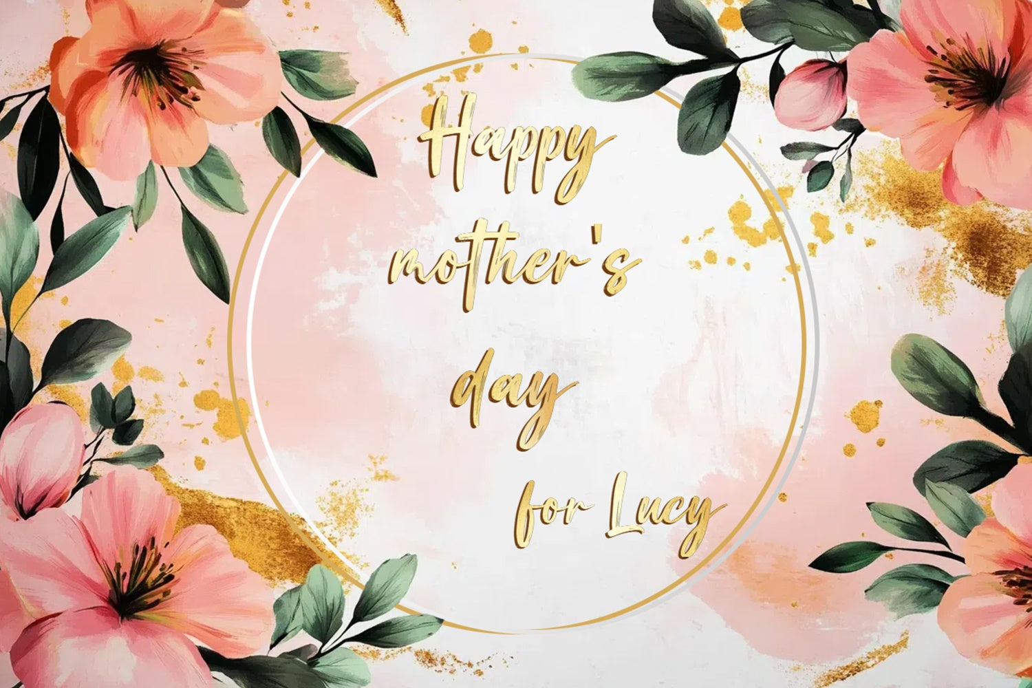 Mother's Day Backdrop Watercolor Blooming Floral Custom Backdrop UK CSH3-111