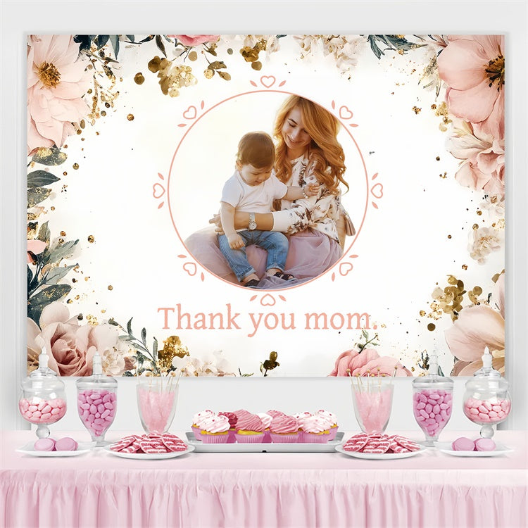 Mothers Day Backdrops Vintage Ivory Floral Customized Backdrop UK CSH3-118