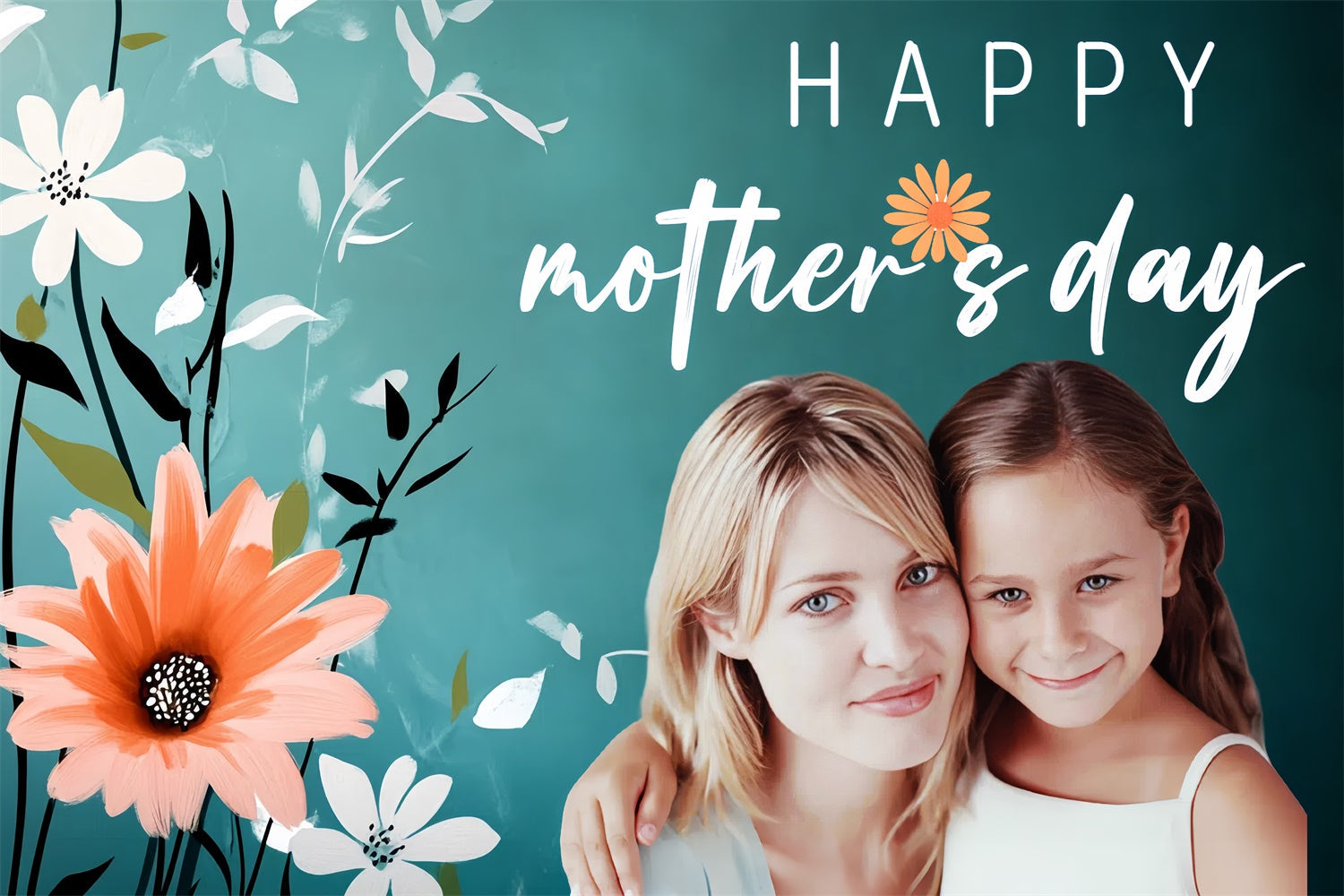 Mother's Day Backdrop Ideas Serene Bloom Green Customized Backdrop UK CSH3-121